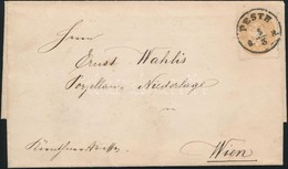 1864 15kr Levélen ,,PESTH B.H.' - ,,WIEN' (4.000) - Sonstige & Ohne Zuordnung