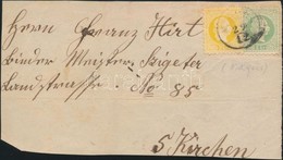 1867 2kr + 3kr Levél Előlapon ,,M(AGOC)S' - ,,PÉCS' - Other & Unclassified