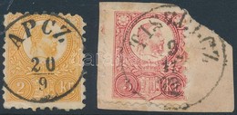 O 1871 Réznyomat 2kr + 5kr ,,APCZ' + ,,TISZOLCZ' (Gudlin 750 Pont) - Other & Unclassified