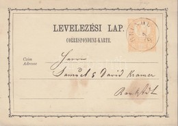 1873 2kr Díjjegyes Levelezőlap / PS-card 'BRÜNDL' - Other & Unclassified