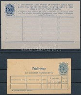 1873 Távírdai Sürgönylap MBK 1 + 2 Db Távírdai Feladóvevény MBK 1-2 (7.500) - Andere & Zonder Classificatie