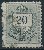 O 1874 20kr 11 1/2 Fogazással, Látványos Lemezkitörésekkel (ex Lovász) - Andere & Zonder Classificatie