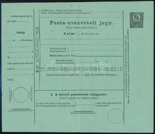 1874 Használatlan Posta-utánvételi Jegy Magyar-német Nyelvű (3.000) - Autres & Non Classés