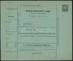 1874-1879 Használatlan Posta-utánvételi Jegy Magyar-olasz Nyelvű (5.000) - Altri & Non Classificati