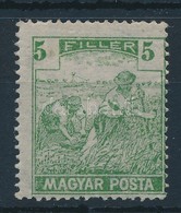 ** 1919 Magyar Posta 5f Mindkét Irányban Elfogazva, Balra Tolódott értékszámokkal - Altri & Non Classificati