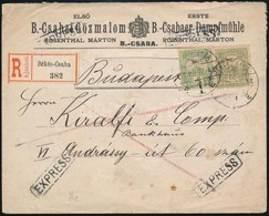 1901 Ajánlott Expressz Levél Turul 5f + 60f Bérmentesítéssel - Autres & Non Classés