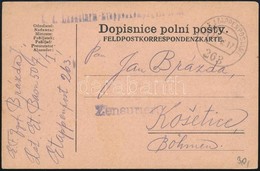 1917 Tábori Posta Levelezőlap 'K.k. Landsturm - Etappenkompagnie ...' + 'EP 263' - Andere & Zonder Classificatie