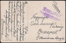 1915 Képeslap Haditengerészeti Postával  'Zensuriert S.M.S. ERZH. FRIEDRICH' - Andere & Zonder Classificatie