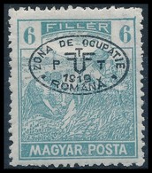 * Debrecen I. 1919 Magyar Posta 6f, Brainard Vizsgálójellel (9.000) - Andere & Zonder Classificatie