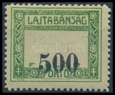 * 1921 Prónay Sor Portó 500f Erősen Eltolódott értékszámmal - Autres & Non Classés