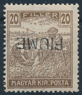 ** Fiume 1918 Arató 20f Fordított, Kézi Felülnyomással, Garancia Nélkül (min **50.000) - Other & Unclassified