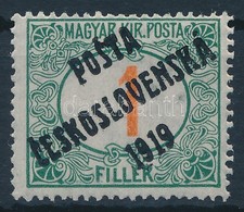 ** Posta Ceskoslovenska 1919 Pirosszámú Portó 1f Garancia Nélkül (60.000) - Altri & Non Classificati