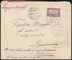 1920 Légi Posta 12K/10K Levélen 'BUDAPEST' - 'SZOMBATHELY' Továbbküldve 'DEBRECEN' - Sonstige & Ohne Zuordnung