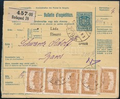 1923 Szállítólevél 10 Db Parlament 100K (G.R.T.) Céglyukasztásos Bélyeggel Bérmentesítve - Andere & Zonder Classificatie