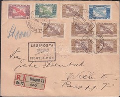 1924 (13. Díjszabás) Ajánlott Légi Levél Bécsbe Ikarusz Bérmentesítéssel / Registered Airmail Cover To Vienna - Andere & Zonder Classificatie