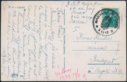 1939 Huszton Feladott Képeslap 166-os Számú Kisegítő Gumibélyegzéssel / Postcard With Auxiliary Postmark - Sonstige & Ohne Zuordnung