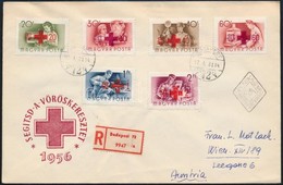 1957 Vöröskereszt Sor Ajánlott  FDC-n Ausztriába - Altri & Non Classificati