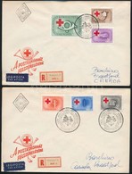 1957 Postáskórház Sor 2 Db Ajánlott Légi FDC-n Kanadába - Altri & Non Classificati