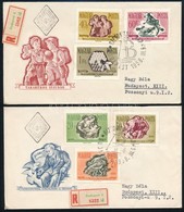 1958 Takarékosság és Biztosítás Sor 2 Db Ajánlott FDC-n - Andere & Zonder Classificatie