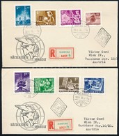 1964 Közlekedés Sor 2 Db Ajánlott FDC-n Bécsbe - Sonstige & Ohne Zuordnung