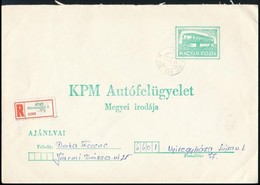 1977 KPM Autófelügyelet 5Ft Díjjegyes Borítékja Ajánlott Levélként Kisegítő Bélyegzéssel - Other & Unclassified