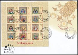 2005 Csillagjegyek Teljes ív FDC-n - Sonstige & Ohne Zuordnung