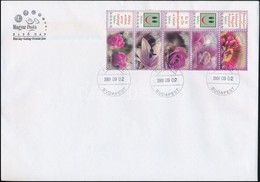 2008 Üdvözlettel Bélyegem (IV.) Virágok  Négyescsík + Helló Bélyegem Négyescsík 2 FDC-n - Altri & Non Classificati