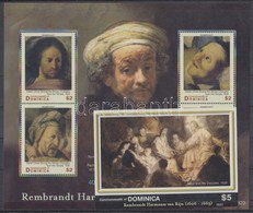 ** 2007 400 éve Született Rembrandt Kisív Mi 3798-3801 + Vágott Blokk Mi 524 - Andere & Zonder Classificatie