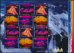 ** 2002 Hegyek Nemzetközi éve Kisív,
International Year Of Mountains Minisheet
Mi 363-366 - Sonstige & Ohne Zuordnung