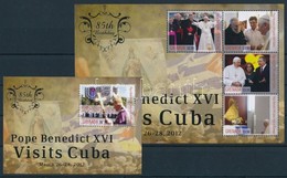 ** 2012 XVI. Benedek Pápa Kubai Látogatása Kisív + Blokk Mi  	6498-6501 + 819 - Altri & Non Classificati