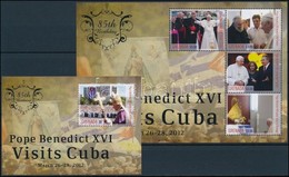** 2012 XVI. Benedek Pápa Kubai Látogatása Kisív + Blokk Mi 6498-6501 + 819 - Andere & Zonder Classificatie