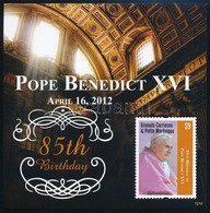 ** 2012 XVI Benedek Pápa 85. Születésnapja Kisív Mi 4757-4760 + Blokk Mi 659 - Autres & Non Classés