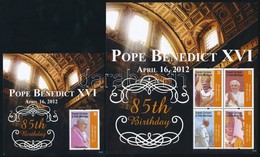 ** 2012 XVI Benedek Pápa 85. Születésnapja Kisív Mi 4757-4760 + Blokk Mi 659 - Other & Unclassified