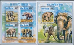 ** 2013 Elefántok 4é Kisív + Blokk - Sonstige & Ohne Zuordnung