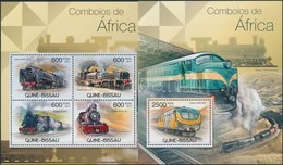** 2012 Afrikai Mozdonyok Kisív Mi 5862-5865 + Blokk 1035 - Andere & Zonder Classificatie