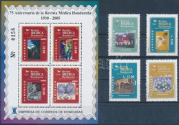 ** 2005 75 éves A Médica Folyóirat Sor + Blokk Mi 1775-1778 + 82 - Altri & Non Classificati