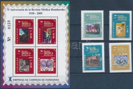 ** 2005 75 éves A Médica Folyóirat Sor + Blokk Mi 1775-1778 + 82 - Other & Unclassified