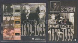 ** 2005 Einstein Halálának 50. évfordulója Kisív Mi 1233-1235 + Blokk 128 - Altri & Non Classificati