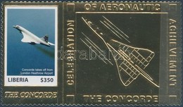 ** 2007 A Concorde Repülőgép Aranyfóliás Bélyeg Mi 5257 - Andere & Zonder Classificatie