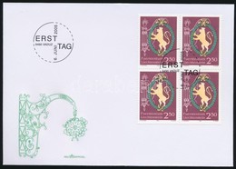 2005 Panzió Címerek Négyestömb Mi 1379 FDC-n - Sonstige & Ohne Zuordnung