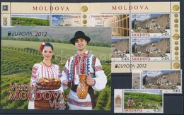** 2012 Europa CEPT Látogasson Moldáviába Sor + Kisívsor Mi 793-794 + Bélyegfüzet MH 17 - Andere & Zonder Classificatie