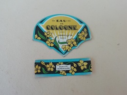 étiquette Ancienne Et Banderole Eau De Cologne Narcissia, Paris - Labels
