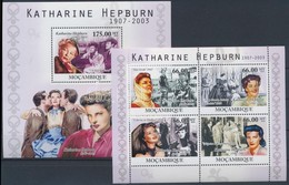 ** 2010 Katharine Hepburn Kisív Mi 4220-4223 + Blokk Mi 396 - Altri & Non Classificati