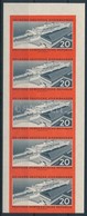 ** 1960 Mozdony Vágott ötöscsík,
Locomotive Imperforated Stripe Of 5
Mi 805 B - Other & Unclassified