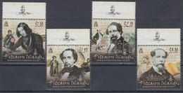 ** 2012 200 éve Született Charles Dickens ívszéli Sor, 4 érték - Altri & Non Classificati