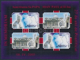 ** 2005 II. János Pál Pápa Blokk Mi 353 - Altri & Non Classificati