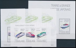 ** 2013 Japán Nagy-sebességű Vonatok Kisív+ Blokk - Sonstige & Ohne Zuordnung