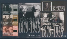 ** 2005 Albert Einstein Kisív + Blokk Mi 1233-1235 + 128 - Andere & Zonder Classificatie