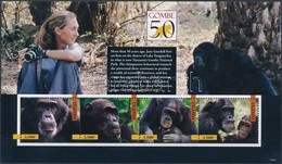 ** 2012 Jane Goodall, A Világhírű Csimpánzkutató Kisívsor Mi 2826-2833 - Sonstige & Ohne Zuordnung