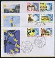 2007 50 éves A Római Szerződés Sor Mi 1583-1588 3 Db FDC-n - Sonstige & Ohne Zuordnung